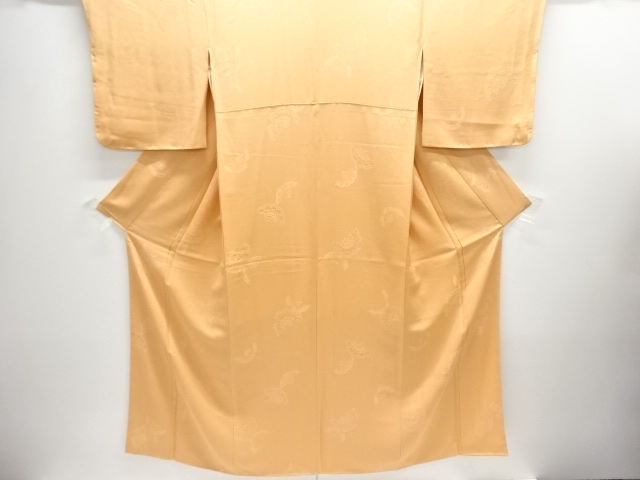 Woven colored kimono with split mirror back pattern